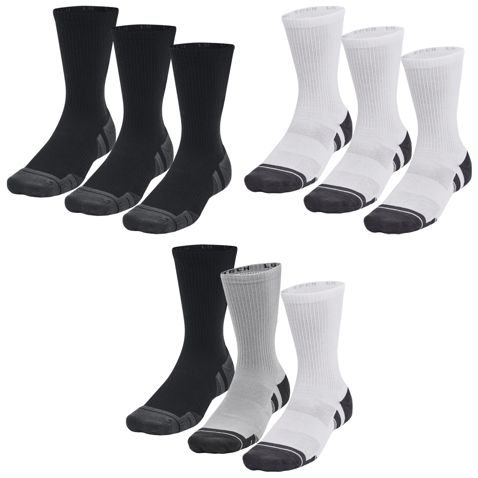 Under Armour Adult Performance Tech Crew Socks, Multipairs : :  Clothing, Shoes & Accessories