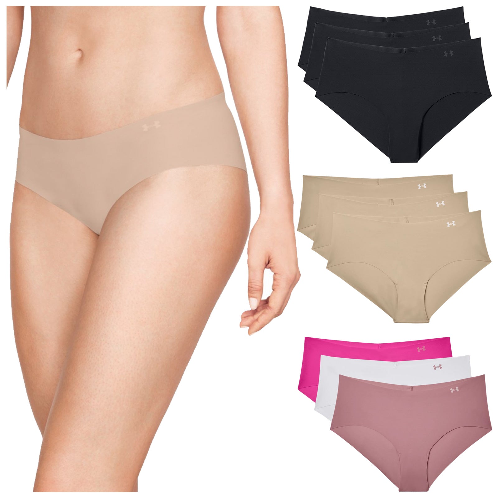 Buy Under Armour Pure Stretch Thong Underwear - Women's Nude/White/White,  XXL at