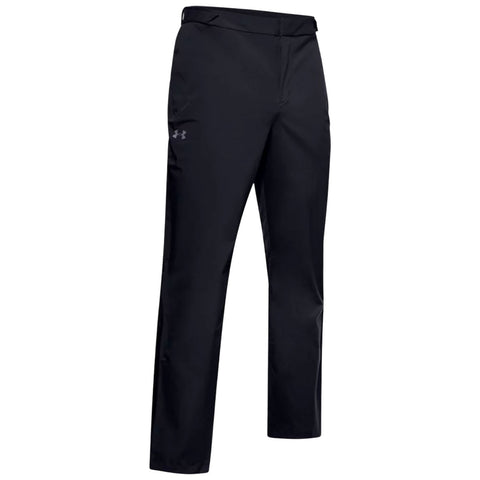 Black GOLF pants are displayed standing upright showcasing a sleek design and a logo on the left side with a simple waistband in a neutral presentation against a plain background.