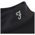 A black garment features a logo with a stylized letter F and the word FARAH in white lettering, indicating it is a clothing item in a fashion context.