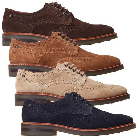 Base London Mens Hatfield Suede Brogue Shoes