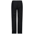 Black athletic pants are displayed upright with an elastic waistband and tapered cuffs showcasing a sleek design ideal for physical activities in a casual or sport setting.