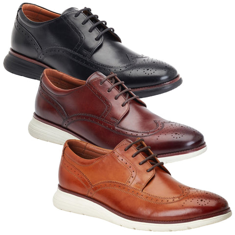 Base London Mens Flight Brogue Shoes