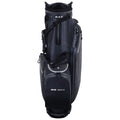 A golf bag stands upright featuring waterproof design with multiple compartments for storage includes adjustable straps for carrying in a golfing context. Branding visible reads BIG MAX and MAX.