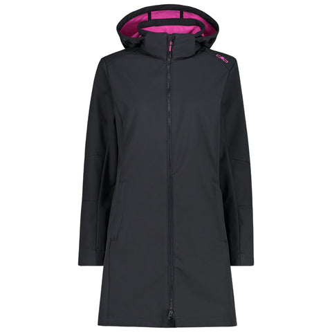 CMP Ladies Parka Zip Hood Longline Softshell Jacket