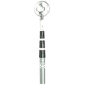 A retractable pole features a suction cup at the top and several adjustable sections with black grips for securing it. It is designed for use on smooth surfaces.