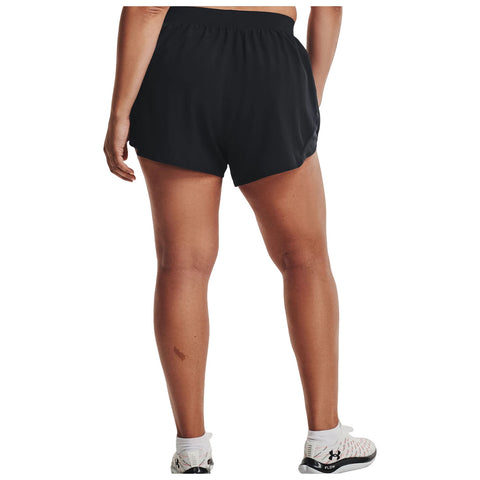 Black athletic shorts are worn by a person standing in a neutral position in a well-lit setting with white background. The legs are slightly apart, showcasing the shorts’ design.