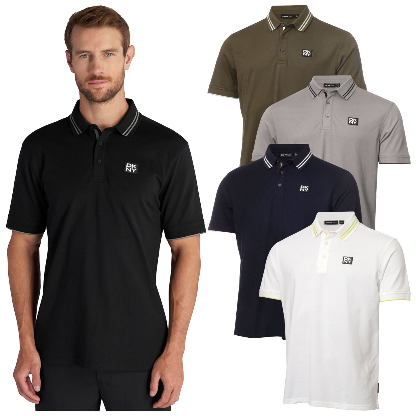 DKNY Mens Spike Polo Shirt