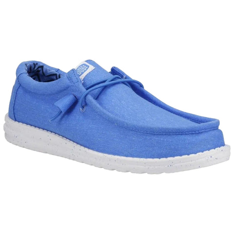 Hey Dude Mens Wally Canvas Shoe Blue