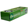 A green box with a circular wheel design displays the text "the Hedgehog Fairway Protector" and other product details suggesting it is a protective accessory for golf carts designed for all terrains.