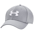 A gray baseball cap is displayed with a white logo on the front. It has a slightly curved brim and is designed for casual or athletic wear.