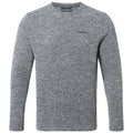 A gray long-sleeve sweater is displayed facing forward featuring a textured pattern and a round neckline with a label on the collar indicating the brand CraigHoppers