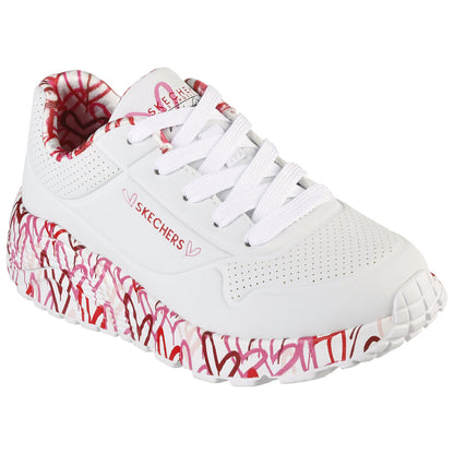 Skechers x JGoldcrown Junior Uno Lite Lovely Luv Trainers 314976L