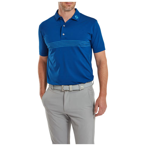 FootJoy Mens Engineered Pinstripe Lisle Polo Large