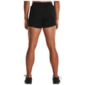 Black athletic shorts worn by a person standing with their back facing the viewer in a neutral environment suitable for exercise or casual activity