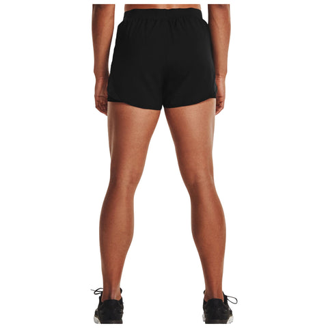 Black athletic shorts worn by a person standing with their back facing the viewer in a neutral environment suitable for exercise or casual activity