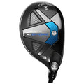 A golf club with a sleek black and blue design is displayed the clubhead is angled to show its features the setting appears to be a plain background. Text reads PARADYM Ai SMOKE and the number 3.