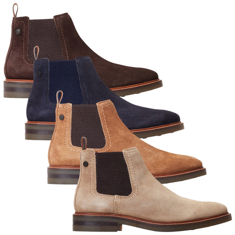 Base London Mens Portland Suede Chelsea Boots