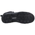 A black shoe sole features a rugged tread design optimized for grip and traction. The context suggests outdoor or work environments where durability is essential. The Michelin logo is visible.