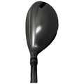 A golf club head with a reflective black surface and marked grooves is positioned to the right showing the “TWIST FACE” branding alongside evidence of use in a plain background.