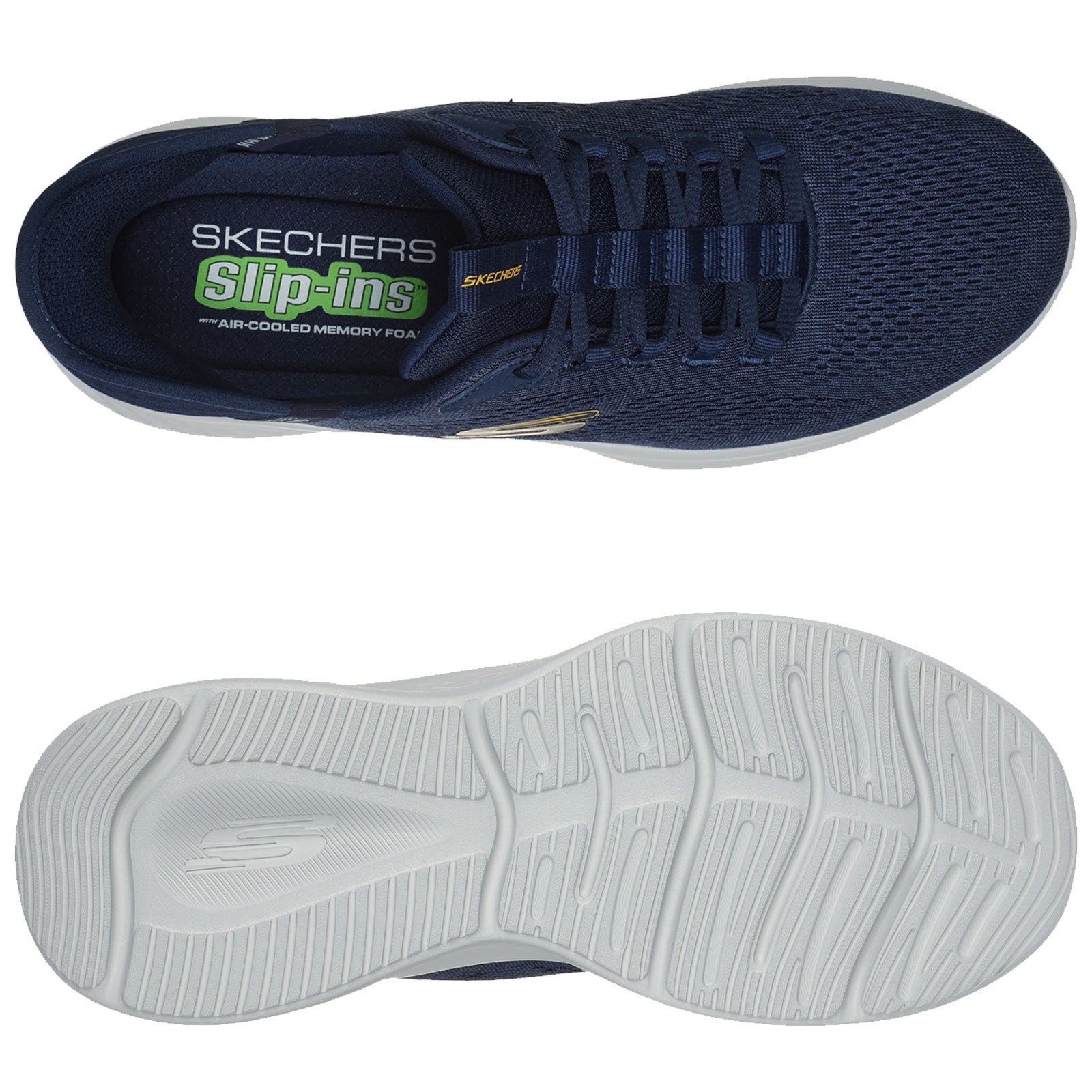 Skechers memory foam azul on sale