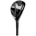 A golf club with a sleek black design is displayed upright the club head features the inscription Q10 RESCUE and the number 3 with an angle of 19 degrees