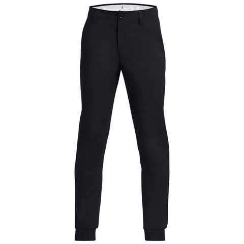 Black pants are displayed vertically they feature a classic design and are constructed from a smooth material with a fitted waist and tapered legs designed for casual or formal settings.