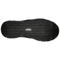 A black shoe sole features a deep tread pattern for grip and stability with text indicating it is slip resistant and part of the Relaxed Fit line suitable for various surfaces.