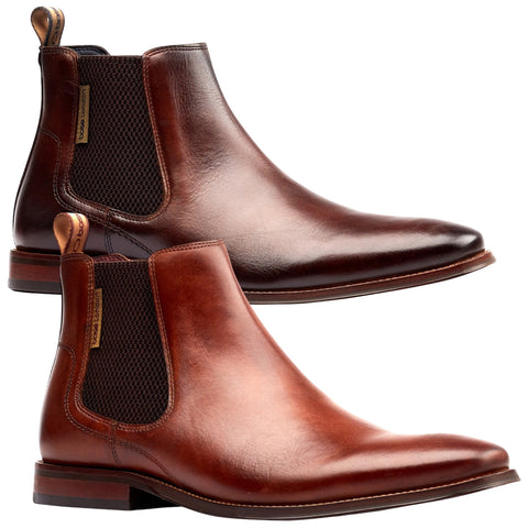 Base London Mens Sikes Leather Chelsea Boots