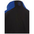 A black jacket with blue collar features a logo on the back displaying a stylized water droplet design and the word "PROLUP" above it, indicating its brand identity.