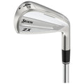 A golf club features a metallic silver head with branding Srixon ZX and the number 43 engraved on the top its shaft is straight and black towards the grip area.