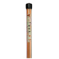 A tall alignment stick is upright with a black cap at the top displaying colorful text saying “TOUR A S ALIGNMENT STICKS” along the clear body that reveals an orange inner stick.