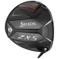 A golf driver with a sleek black design features the brand Srixon and the model ZX5 Mk II prominently displayed. The Rebound Frame technology is visible along the top of the clubhead.