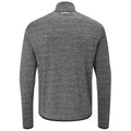 A gray long-sleeve shirt is displayed with a high collar and a smooth texture emphasizing its athletic style suitable for casual or sport settings.