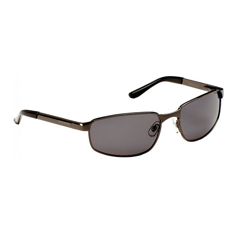 Sunglasses are displayed in a slightly angled position highlighting their rectangular lenses and sleek dark frames designed to provide UV protection in bright outdoor settings.