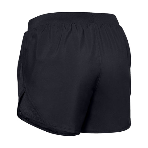 Black athletic shorts are displayed with an elastic waistband and a split side design for flexibility in movement they are suitable for sports or casual wear in active environments